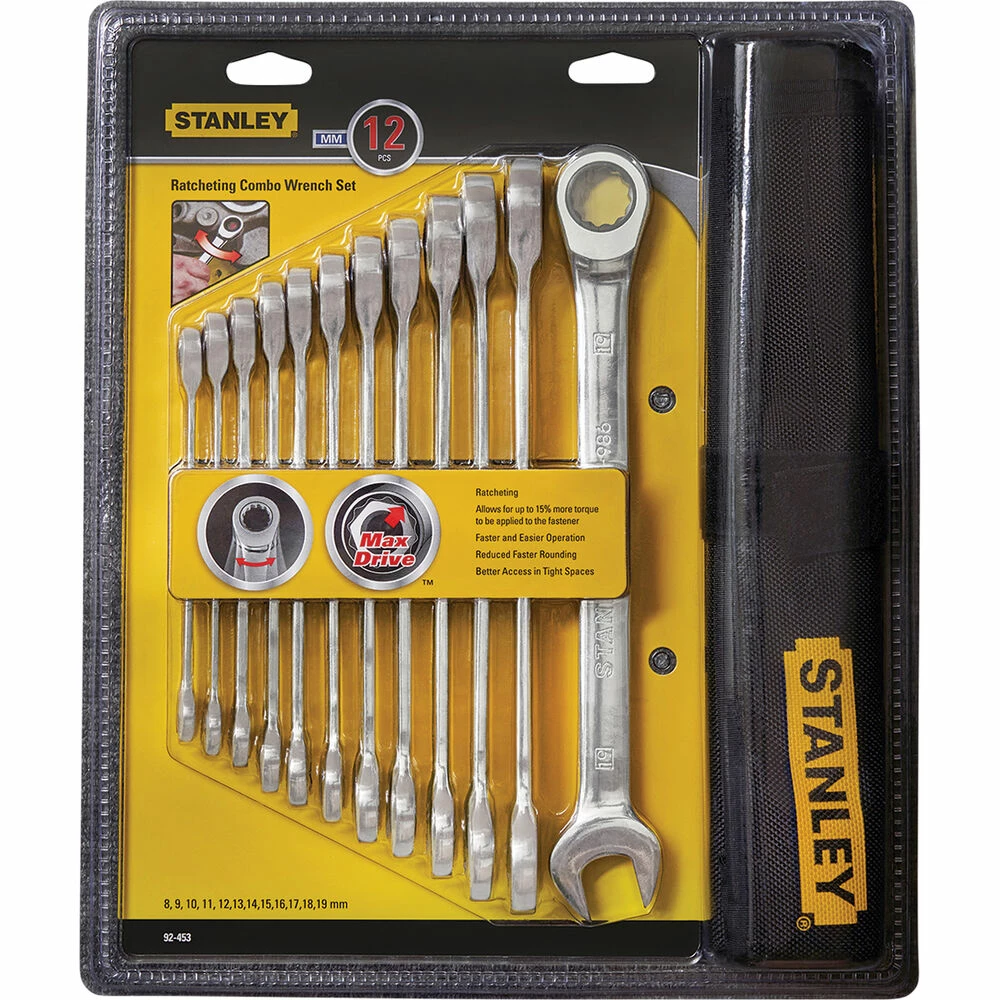Stanley Ratchet Spanner Set Metric 12 Piece 4 Stanley Ratchet Spanner Set Metric 12 Piece - Image 2