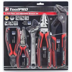 ToolPRO Plier And Wrench Set - 5 Pieces