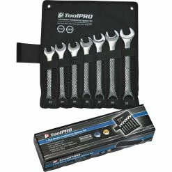 ToolPRO Spanner Set Jumbo Combination Metric 7 Piece