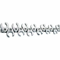 ToolPRO Spanner Set - 3/8" Drive, Crows Foot, Flare Nut, 13 Piece, Metric