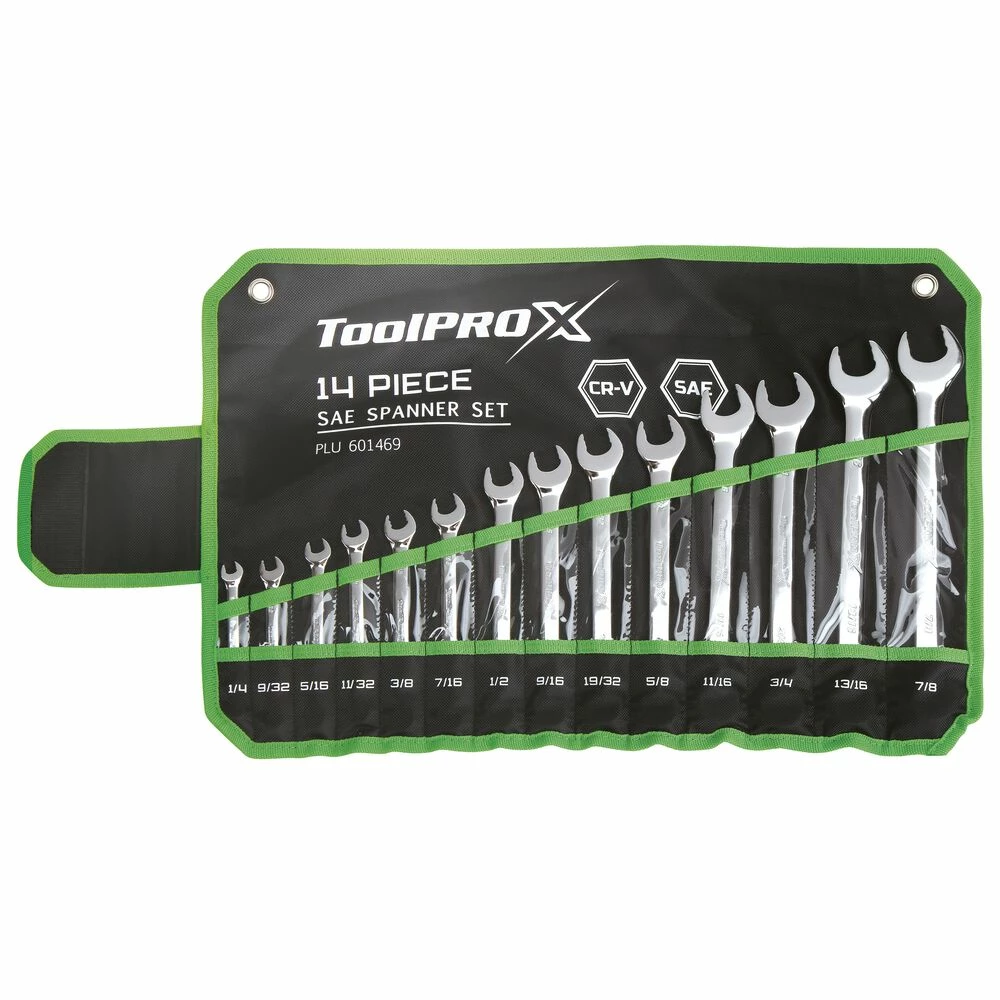 ToolPRO-X Spanner Set Combination SAE 14 Piece 4 ToolPRO-X Spanner Set Combination SAE 14 Piece - Image 2