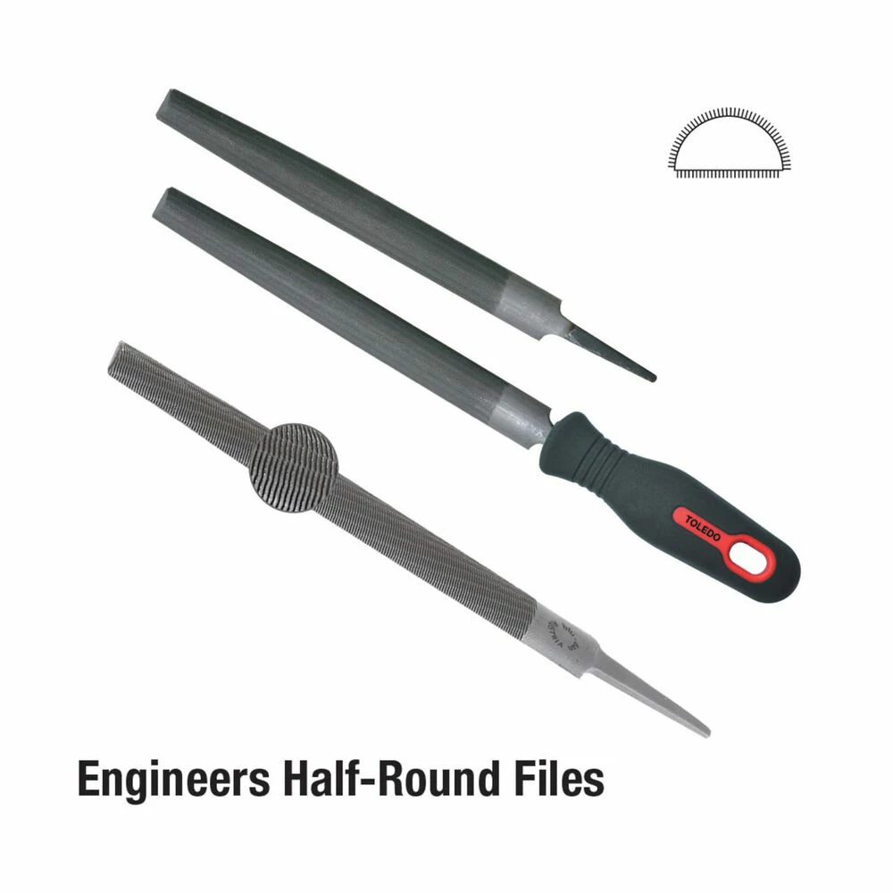 Toledo File Half Round Smooth - 150mm - 06HR03CD 3 Toledo File Half Round Smooth - 150mm - 06HR03CD