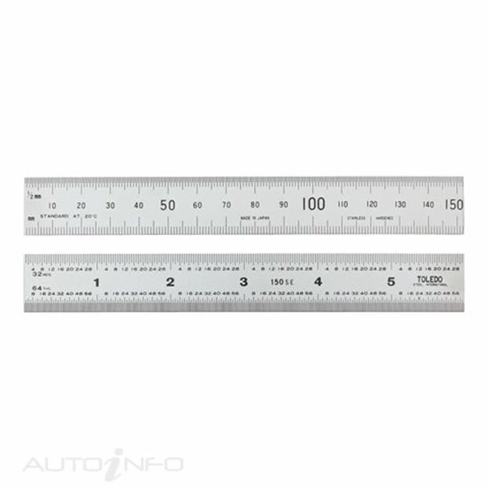 Toledo Stainless Steel Rule - 150mm - 150SE 3 Toledo Stainless Steel Rule - 150mm - 150SE