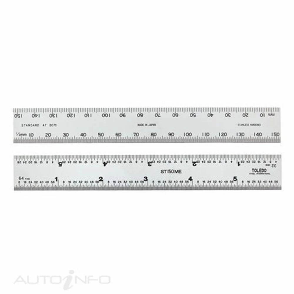 Toledo Stainless Steel Rule - 150mm - ST150ME6 3 Toledo Stainless Steel Rule - 150mm - ST150ME6