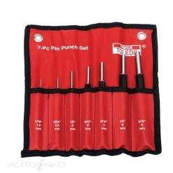 Toledo Heavy Duty Pin Punch Set - 7 Piece - 301181